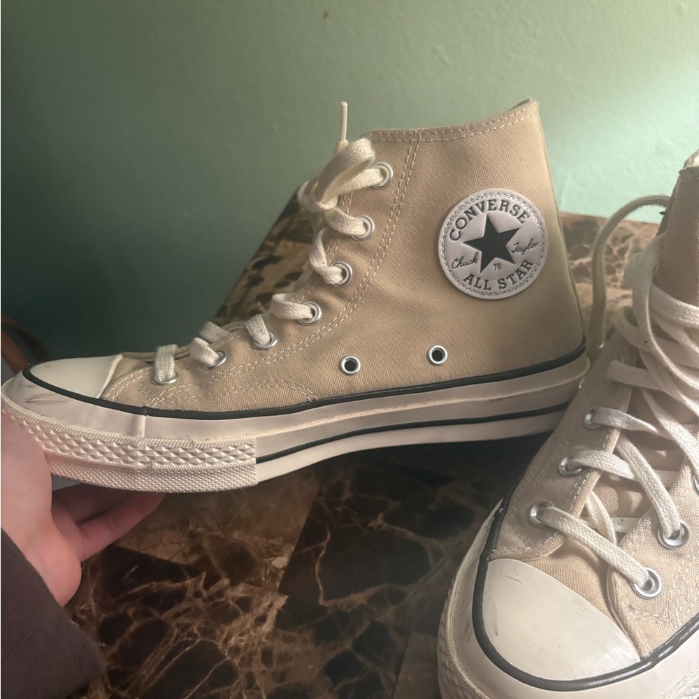 Converse Beige High-Top Sneakers